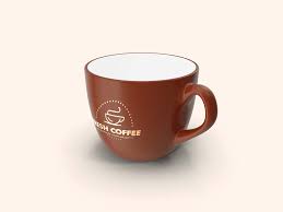 free ceramic coffee cup mockup psd