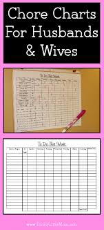 Adult Chore Charts For Husbands Wives Weekly Chores
