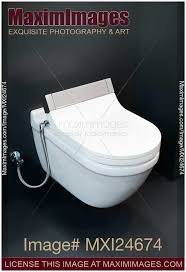 Photo Of Wall Mounted Toilet Stock