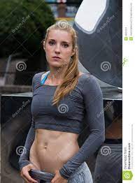 Sexy, Fit Young Woman in an Urban Setting Stock Photo - Image of exercise,  belly: 38353512