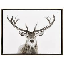 deer printed framed art deer wall art