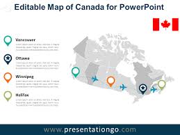 Canada Editable Powerpoint Map Presentationgo Com