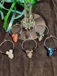 Skull Wineglass Charms Gothic Wineglass