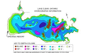 Hydrographic Map Fishing On Lake Clear