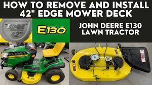remove mower deck john deere e130
