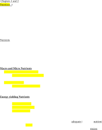 ess 3 midterm nutrition study guide