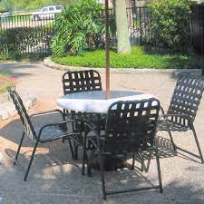 Vinyl Strap Patio Furniture Aluminum