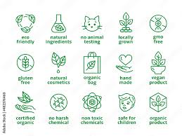 eco line badges no chemicals makeup