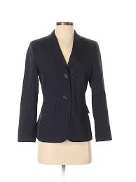 Details About Brooks Brothers 346 Women Blue Wool Blazer 4 Petite