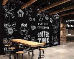 Beibehang Custom wallpaper European style hand painted black and white  coffee shop mural restaurant mural wallpaper for wall 3 d|Wallpapers