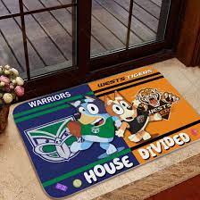 nrl x bluey house divided doormat