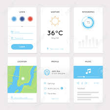 Music.email | update your memail account settings, manage your inboxes, change passwords, add storage and view plan renewals, favorites, affiliate profile and more. Clean White Mobile Web Ui Kit Widgets Of Login Form Weather Royalty Free Cliparts Vectors And Stock Illustration Image 62065662