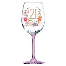 21st Birthday Wine Glass Lulu Ma4288
