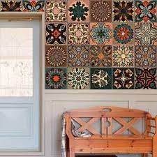 24x Moroccan Style Tile Stickers Wall