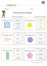 The best way to help students recognize different shapes, their characteristics, and their formats like color and size, is by practicing them by using these worksheets. Two Dimensional Shapes Shapes Worksheets 1st Grade Worksheets Two Dimensional Shapes