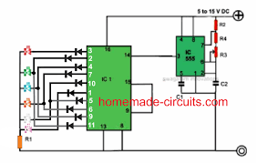 10 simple led chaser circuits explained