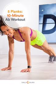abs workout 5 planks 10 minutes