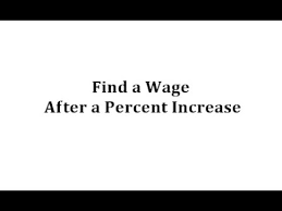find a wage after a percent increase