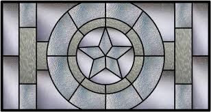 Texas Star Clear Textured Glass Stained