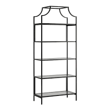 5 Shelf Bookcase With Glass Shelves