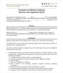 Service Contract Template Computer Service Contract Template