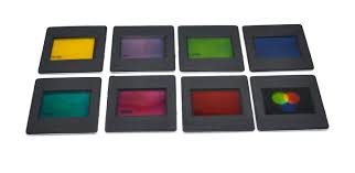 Eisco Labs Color Filter Set Plastic 8 Pieces For Use With Light Box And Optical Set Ph0615