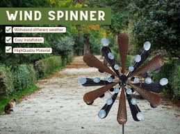Kinetic Wind Spinner Metal Art Garden