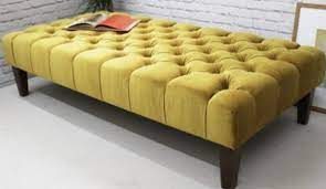 Upholstered Footstool Coffee Table