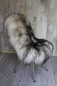 black tipped ivory icelandic sheepskin