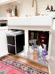 kitchen sink cabinet organization ideas