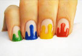 awesome dripping paint nail art diy