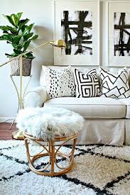 Black And White Sofa Faux Fur