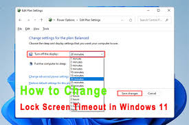 how to change lock screen timeout in