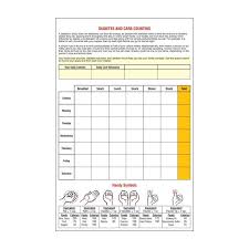 Diabetic Carb Counting Chart Carb Counting Tear Pad