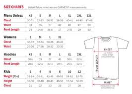 size chart for men t shirt
