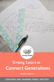 writing letters to connect generations