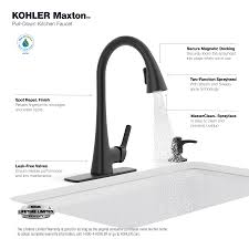 kohler maxton matte black single handle