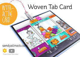 Interactive Woven Tab Card Clawsome By Lawn Fawn Sandy
