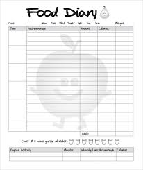 Latest Of Blank Food Diary Template 6 Daily Journal