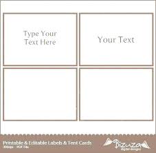 Free Printable Table Tent Card Template Example Downloads