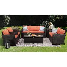 Edyo Living 6 Piece Wicker Patio