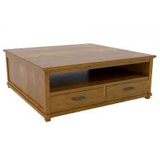 New York Square Coffee Table With Shelf