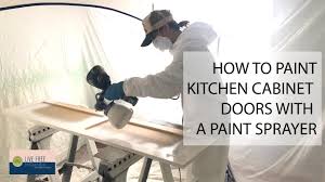 paint kitchen cabinets with a sprayer