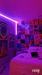— and those neon nights. Neon Bedroom Vibe Neon Bedroom Retro Room Room Inspiration Bedroom