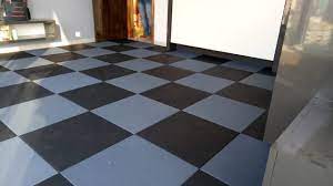 indoor rubber flooring tiles size
