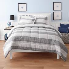 White Stripe Comforter Set Twin