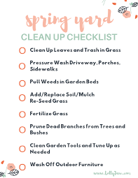 Spring Yard Clean Up Checklist Spring