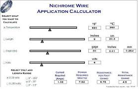 Calculator To Find The Right Nichrome Wire Size Length And