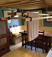 Wooden Cast Iron Hanging Clothes Airer