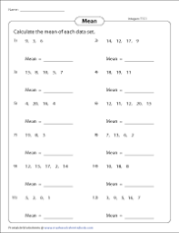 Free easy math worksheets 4. Mean Worksheets Finding Average